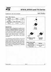 DataSheet BTA16-800BW pdf